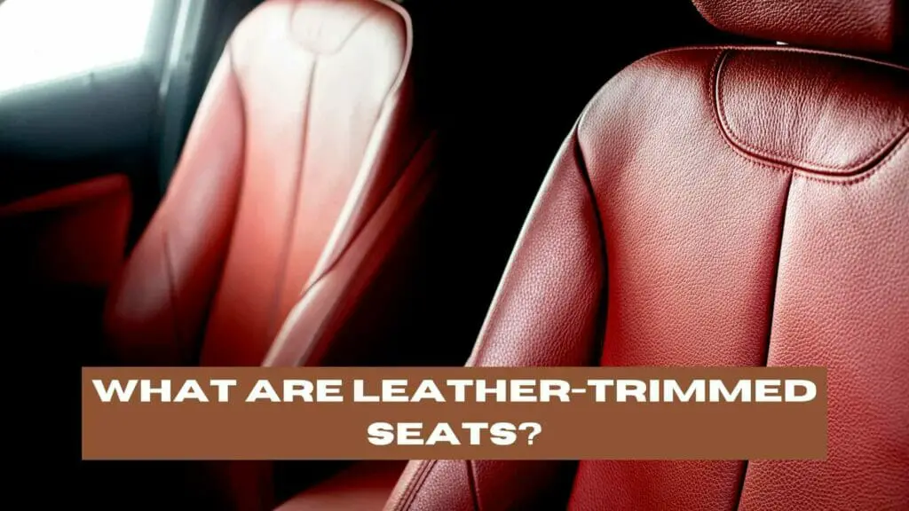 Image of red leather trimmed-seats. What Are Leather-Trimmed Seats?