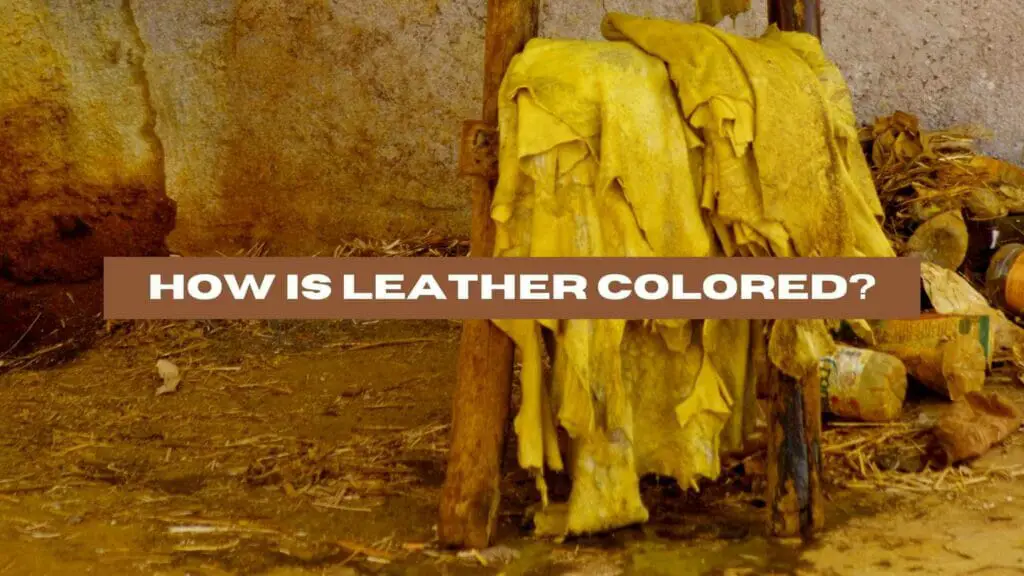 Photo of leather dyed yellow. How is Leather Colored?