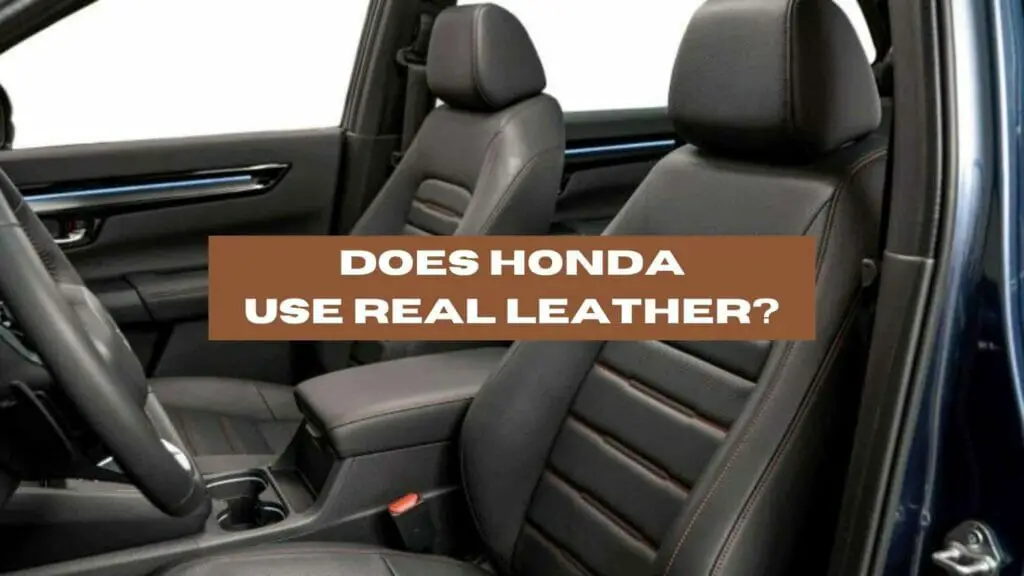 Photo of a 2023 Honda CR-V black leather interior. Does Honda Use Real Leather?