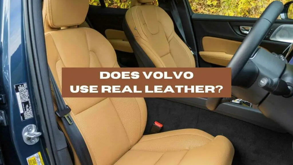 Photo of a2023 Volvo V60 cross country cream leather interior. Does Volvo Use Real Leather?