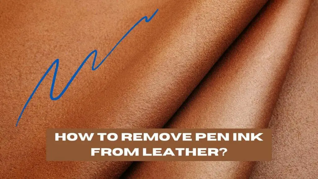 Photo of a sheet of leather with a drawing with pen ink. How to Remove Pen Ink from Leather?