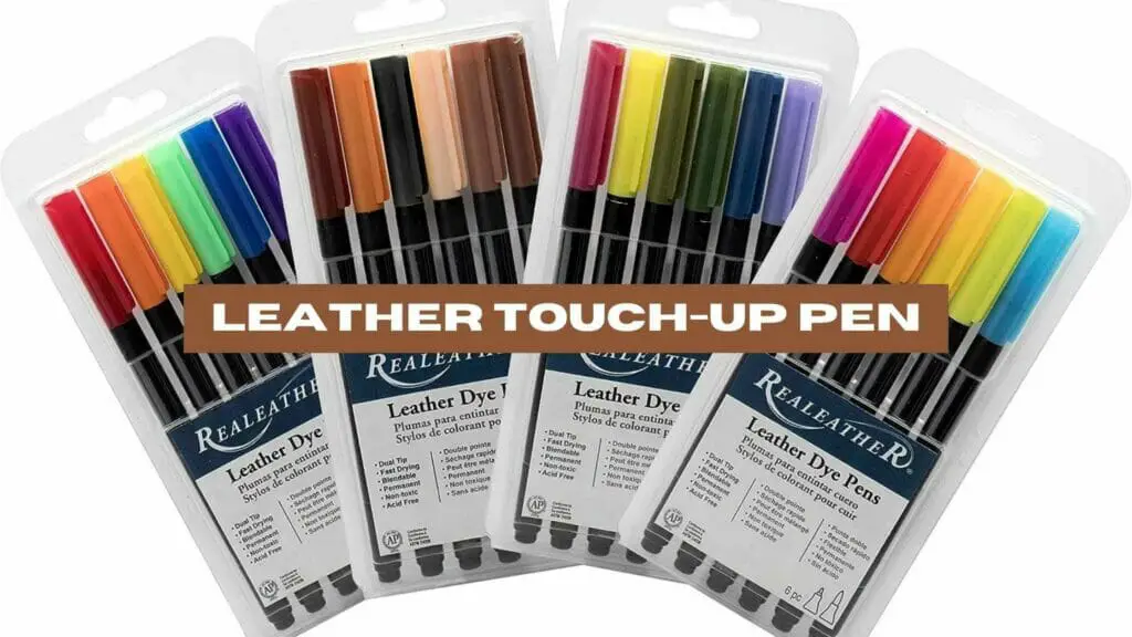 Photo of leather touch-up pens in several colors. Leather Touch-Up Pen.
