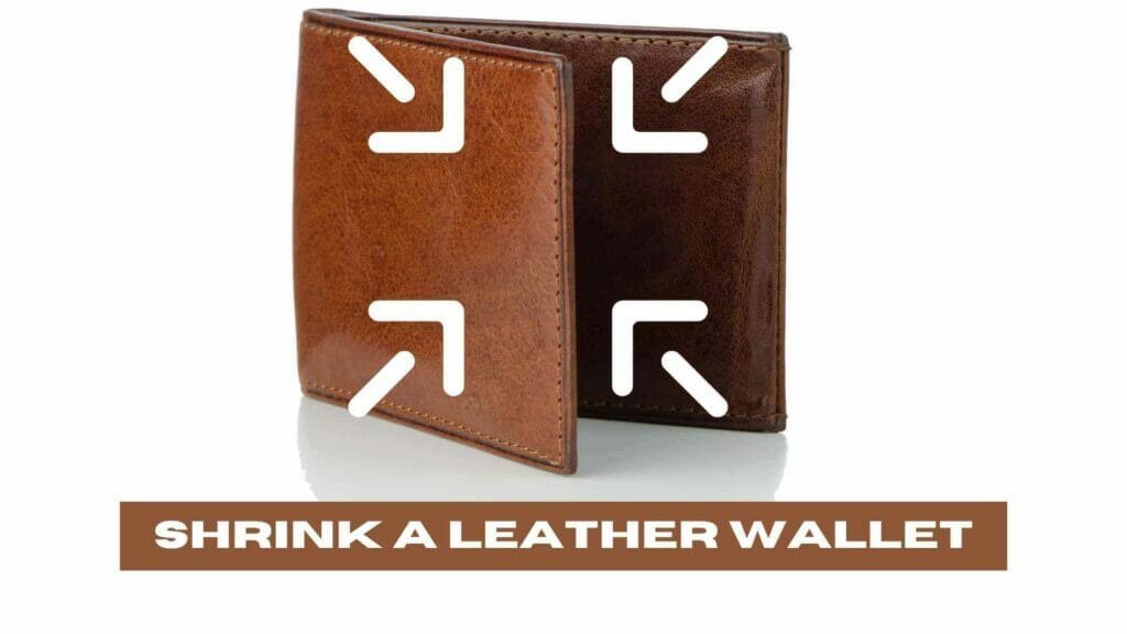 Photo of a brown leather wallet. Shrink a leather wallet.
